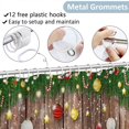 thumbnail image 4 of Merry Christmas Shower Curtain Rustic Wood Xmas Balls Bathroom Curtain Set Winter Snowy Pine Trees Holiday Decors Polyester Fabric Bathtub Decor with 12 Hooks 72x72 Inches, 4 of 6