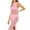 Pink, variant on Womens Sexy Cover Ups Crochet Dress Sleeveless Crew Neck Hollow Out Beach Cover Up Side Slit Knit Midi Dresses