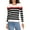Black, variant on MAISON JULES Womens Red Striped Long Sleeve Jewel Neck Sweater Juniors Size: XS