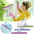 thumbnail image 2 of Multi-Surface Silicone Squeegee 10" – Streak-Free Shower Door, Window & Car Windshield Wiper with Reusable Suction Hook, Assorted Colors，Green, 2 of 6