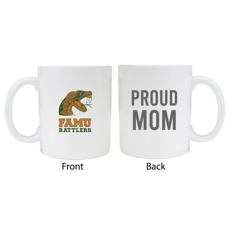 

R and R Imports Florida A&M Rattlers Proud Mom White Ceramic Coffee Mug 2-Pack (White).
