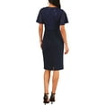 thumbnail image 3 of INSPIRE CHIC Women's Sequin Lace Dress Short Sleeve Bodycon Cocktail Midi Dress M Dark Blue, 3 of 6