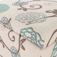 thumbnail image 3 of Poussette de Rangement en Tissu Floral Sarai, Blanc/ Bleu, 3 of 5