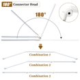 thumbnail image 4 of Bay Window Curtain Rods, U Shape Heavy Duty Curved Curtain Rods for Bay Windows with Brackets, 59-184" Adjustable for Bedroom, Living Room, Dinging Room, White, 4 of 7