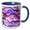 Blue/White, variant on 3drose, Purple, Pink, and Beige Bubble Abstract, 11oz Two-tone Red Mug