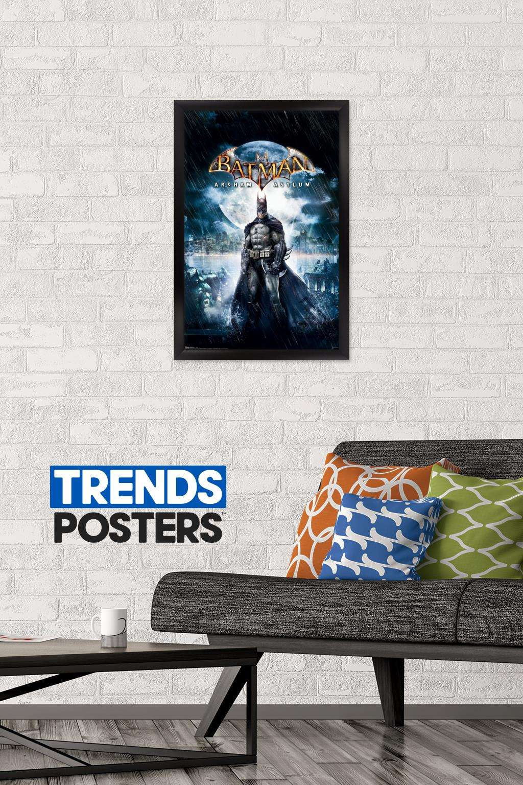 DC Comics Video Game - Arkham Asylum - Key Art Wall Poster, 14.725" x 22.375", Framed