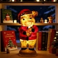 thumbnail image 2 of Santa's Bright-Eyed Buddy Glass Night Light Figurine, 2 of 5