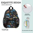 thumbnail image 5 of Game Controller Black Pattern Backpack for School, Cute School Bag with Adjustable Shoulder Straps and Padded Back, 15"x11.42"x5.5", 5 of 5