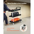 thumbnail image 4 of ndustrial 3-Tier Utility Cart with Wheels, 300 lbs Load Capacity - Durable Service Cart for Warehouse, 4 of 4