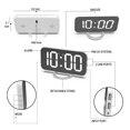 thumbnail image 2 of Amdohai USB Numérique Réveil Miroir LED Horloge, 2 of 8