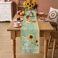 thumbnail image 2 of Sunflowers Table Runner 72 Inches Long Farmhouse Dress Scarves, Modern Bee You Are My Sunshine Green Dining Tablerunner for Coffee Table/Kitchen Island/Party Décor, 13" x 72", 2 of 8