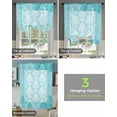 thumbnail image 4 of Aqua Boho Tie Up Curtains for Kitchen Bathroom Bedroom Windows 45 Inch Length, Vintage Floral Contemporary Art Balloon Drape Curtains Shade Rod Pocket Drapery Curtain Panel, 42"x54", 4 of 7