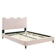 thumbnail image 4 of Modway Current Performance Velvet King Platform Bed in Pink, 4 of 10