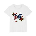 thumbnail image 5 of Levmjia Women Tops Short Seve Tops Cotton Casual Summer Cute Cartoon Print Round Neck Tees for Toddr School Playdate Independence Day Limited Stock, 5 of 6