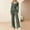 #0130-Army Green, variant on 2 Piece Sets for Women Short Sleeve V Neck Tops Casual Loose Wide Leg Capri Pant Matching Lounge Sets Airport Travel Vacation Outfits Gym Sweatsuits Gift