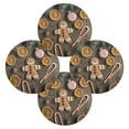thumbnail image 5 of WOBOGO Gingerbread Man and Candy Round Placemats Set of 1 Heat Resistant Washable Kitchen Table Decorations 15.4in, 5 of 7