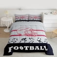 thumbnail image 2 of Feelyou Grey Sports Hemlet Full Size Comforter Sets for Kids, Soccer Athlete Bedding Comforter Set, Modern Cartoon Rugby Reversible Bedding Sets, Super Cozy Room Decor, 3-Piece, 2 of 8