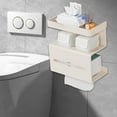 thumbnail image 6 of Dualoai 3 Tier Toilet Paper Holder Convenient Wall Mount for Kitchen Bathroom Toilet White, 6 of 9