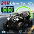 thumbnail image 2 of ThunderBolt 24V 2 Seater Ride on Car UTV for Kids, Electric Powered UTV with Remote Control, 4WD&4 Wheel Suspensions,Extra-Wide 20.47in Seat Ride on Toys for Boys Girls, LED Lights,Bluetooth, 2 of 28