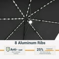 thumbnail image 6 of FLAME&SHADE 11 ft LED Patio Cantilever Umbrella Outdoor Aluminum Offset Hanging Rotation with Solar Lights,Black, 6 of 7