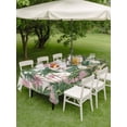 thumbnail image 4 of Outdoor Tablecloth with Umbrella Hole for Patio/Picnic/Party/Camping, Tropical Palm Trees Waterproof Table Cloth Rectangle Table Cover Washable, Boho Vintage Summer Forest Watercolor (52"x 70"), 4 of 9