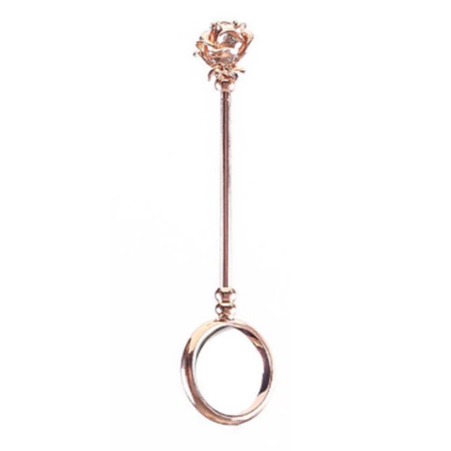 Bewildely Soporte para cigarrillos, anillo resistente a la corrosión, adorno Tobacciana, suministros de joyería, coleccionables, regalos de Festival, oro encendedores Oro rosa brillante 16 mm Bewildely HA060101-11B