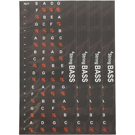 Bass Guitar Scale Stickers With Color Coded Design For Quick Practice Reference