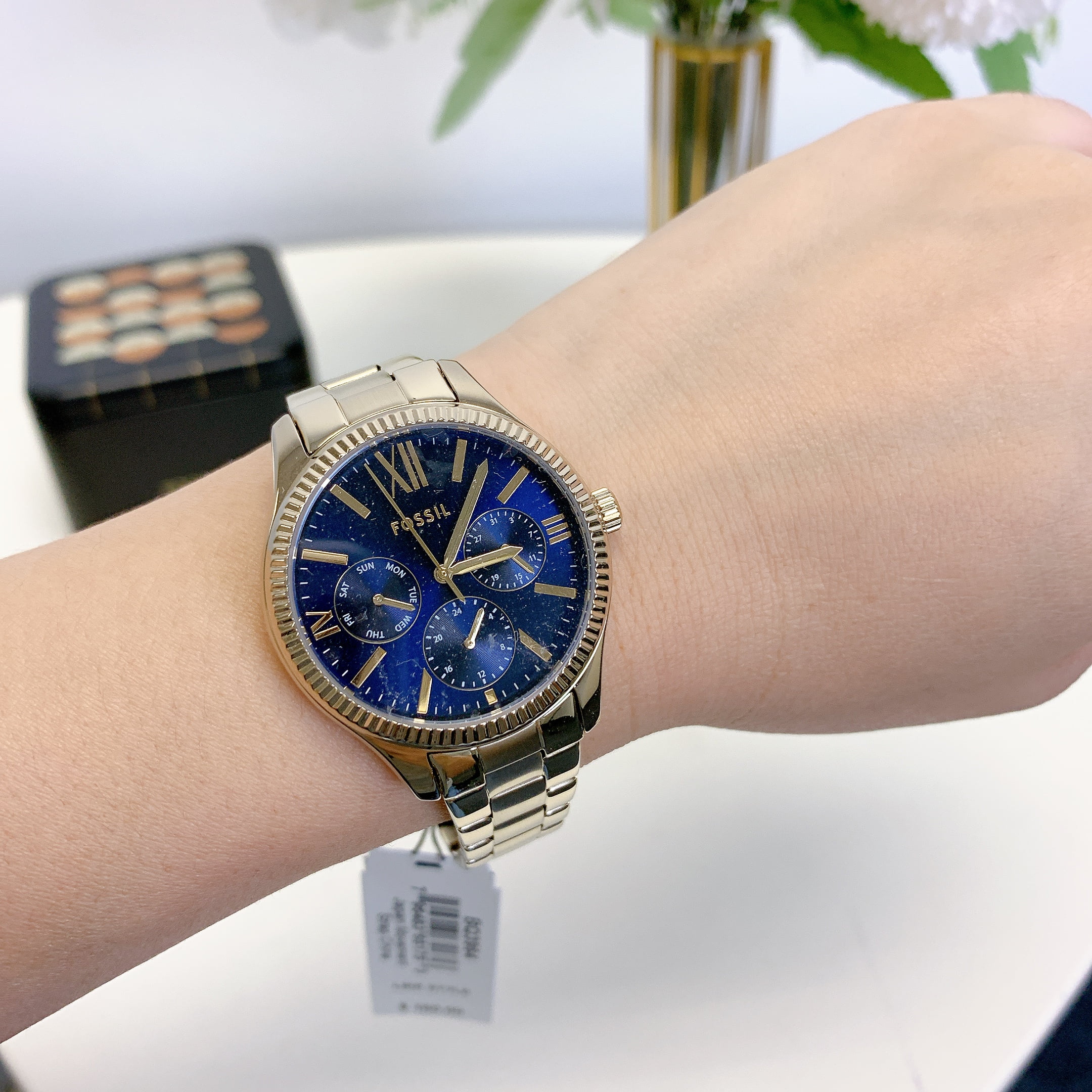 FOSSIL 腕時計 KARLI BQ3865 Fossil BQ3865 Karli Three-Hand Stainless Steel Watch