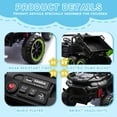 thumbnail image 6 of Xuanlur 24V Ride On Toys for Big Kids W/22" Seat, 4WD 6X6 2 Seater Ride On Dump Truck with Remote Control, 3 Speeds, High Efficiency Battery, 4X100 Motors, Music, Ride On Car for Boys Girls, Black, 6 of 9