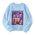 thumbnail image 4 of Moonsky Sudadera de cuello redondo Pop De-on - Sudadera de manga larga con estampado del cantante HUNTR/X - Sudadera de cuello redondo y manga larga para hombre y mujer,Azul claro,150, 4 of 5