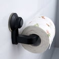 thumbnail image 2 of Portarrollos de papel higiénico autoadhesivo de pared negro con ventosa para baño y cocina, absorción de vacío, pared sin clavos, resistente al agua y a la humedad, 2 of 5