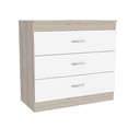 thumbnail image 4 of Melia Three Drawer Dresser, Superior Top, Metal Hardware Light Gray / White, 4 of 7