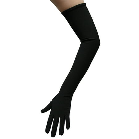 SeasonsTrading Black Costume Gloves (Opera Length) - Prom, Dance,