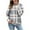 Gray, variant on Women's Long Sleeve Sweatshirt Printed Round Neck Casual Loose Stripe Printing Top Fashion Outfits Fall Clothes Basic Winter Clothing