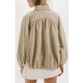 thumbnail image 2 of PUWEI Women's Chelsea Funnel-Neck Casual Jacket Oversized Zip Up Bomber Jacket with Pockets, 2 of 6