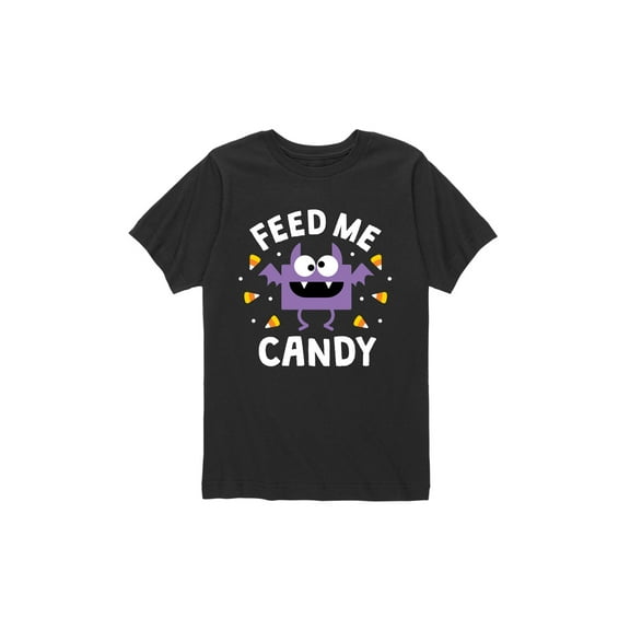 Instant Message - Feed Me Candy Bat - Toddler Short Sleeve Tee