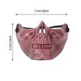 thumbnail image 4 of Máscara de esqueleto de calavera, protector facial completo, máscara de Halloween para fiesta de disfraces de cosplay (cobre), 4 of 4