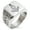 Silver, variant on Stainless Steel Freemasons Masonic Floral Compass Geometric Pattern Biker Style Polished Ring