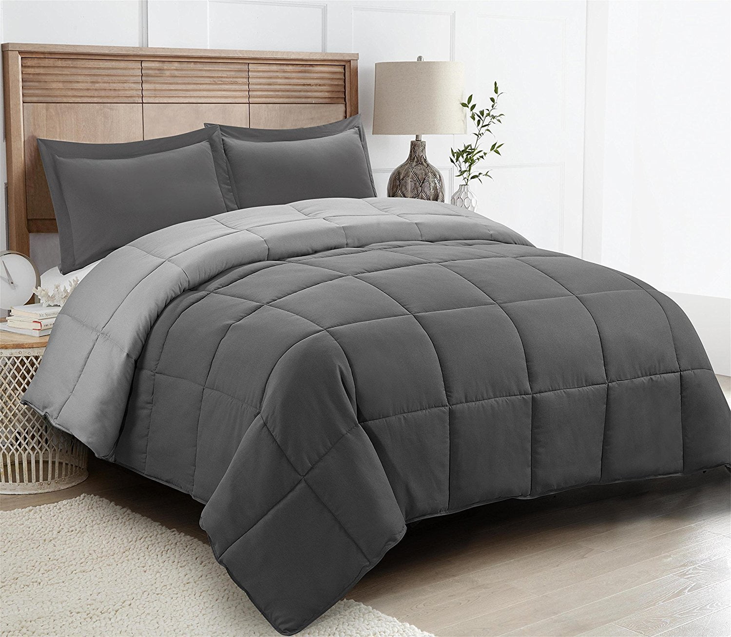 Down Alternative Comforter Set 3 PCS with Shams All Season Reversible