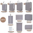 thumbnail image 3 of Bolsa Organizador de Viaje para Compresión, 18PCS Bolsas de Viaje Organizador, Impermeable Bolsas para Viaje Organizadoras, para Maletas, Cosméticos de bolsas organizadoras (Gris), 3 of 4