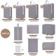thumbnail image 3 of Bolsa Organizador de Viaje para Compresión, 18PCS Bolsas de Viaje Organizador, Impermeable Bolsas para Viaje Organizadoras, para Maletas, Cosméticos de bolsas organizadoras (Gris), 3 of 4
