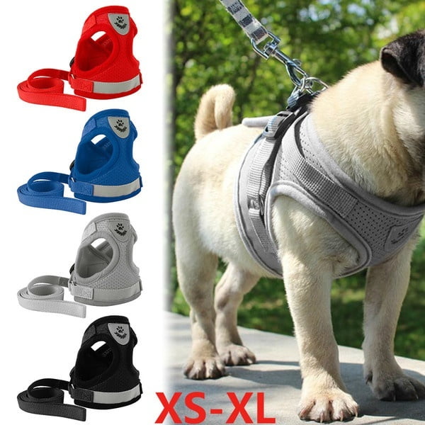 Pet Cat Puppy Dog Harness Soft Mesh Vest Walk Collar Safety Leash Strap Popu HK 