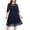Navy Blue-156, variant on Eternatastic Lace Floral Half Sleeve Round Neck Cocktail Party Midi Dress Women Plus XXL White