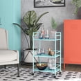 thumbnail image 2 of Novogratz Cache Metal Rolling Cart, Mint, 2 of 12