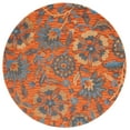 thumbnail image 2 of SAFAVIEH Blossom Riley Floral Area Rug, Rust/Blue, 6' x 6' Round, 2 of 9