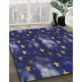 thumbnail image 2 of Ahgly Company Indoor Rectangle Patterned Denim Dark Blue Novelty Area Rugs, 2' x 3', 2 of 6