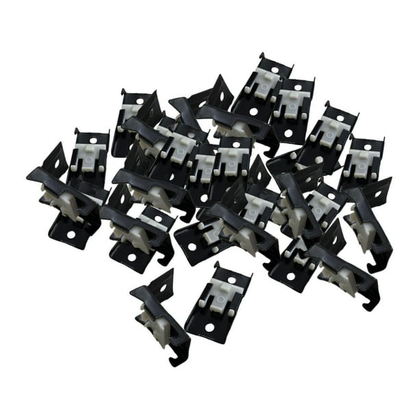 30 piezas de soportes para barras de cortina, soportes para barras, accesorios de fácil instalación para cortinas Negro