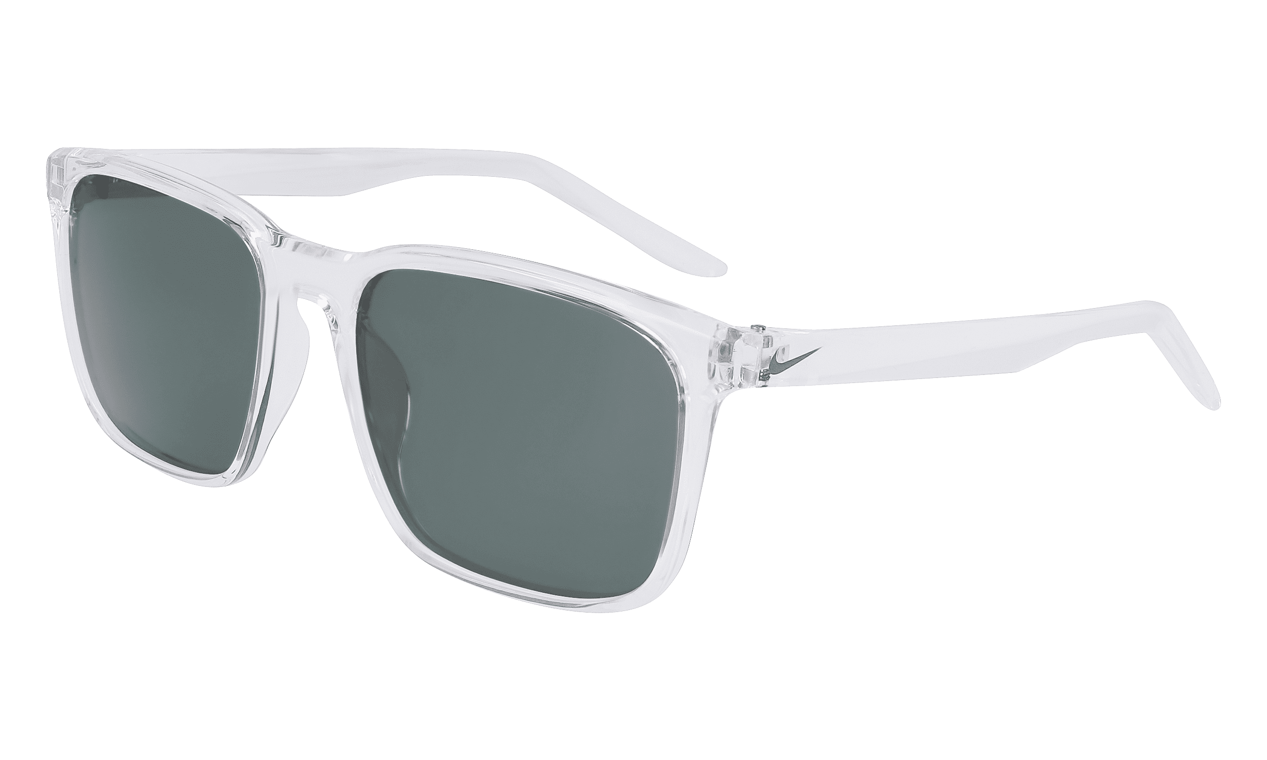 Nike Men's Square Polarized Prescription Sunglasses with Case, NIKE RAVE P FD1849G Clear
