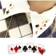 thumbnail image 2 of shiyou-4 pcs Playing Card Enamel Lapel Pin Poker Playing Hand Cards Brooch Pin Playing Cards Brooch, 2 of 2
