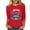 Red, variant on Plus Size Baseball T Shirts for Women Casual 3/4 Sleeve Graphic Tee Game Day Tops,XXL,White